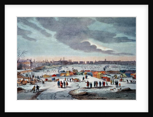 Frost Fair on the River Thames near the Temple Stairs in 1683-84 by Thomas Wyke