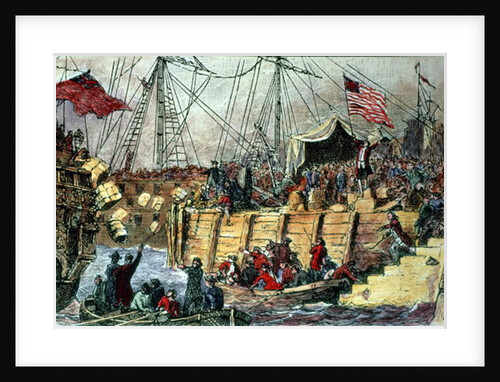 The Boston Tea Party, 16th December 1773 by French School