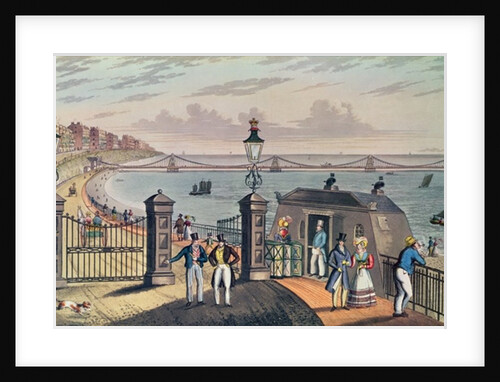 The Chain Pier on the front at Brighton, designed and erected by Captain S. Brown R.N. in 1823, engraved and published by the artist by Ian Bruce