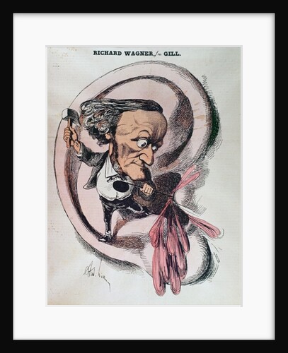 Richard Wagner splitting the ear drum of the world by Andre Gill