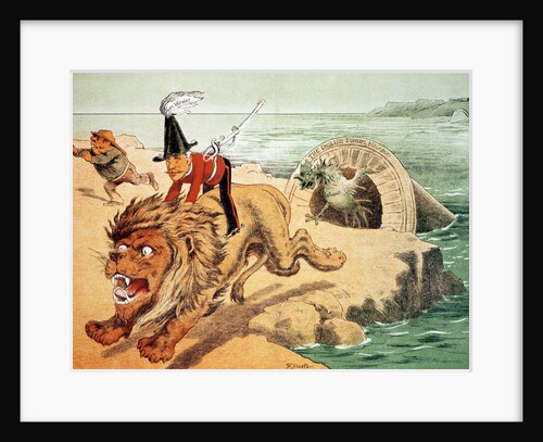 The Lion cannot face the corwing of the Cock by Friedrich Graetz