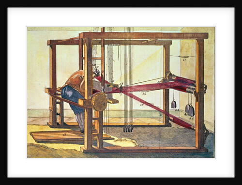 The Loom for the making of Velvet 18th century by Anonymous Anonymous