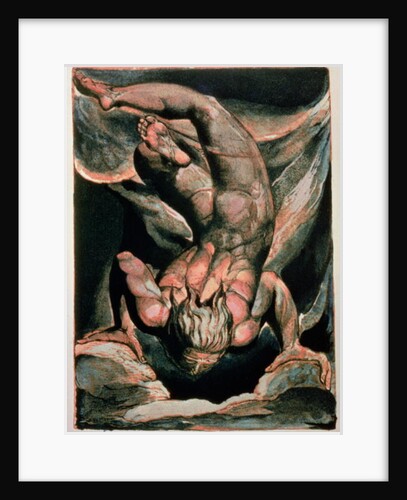 The First Book of Urizen; Man floating upside down, 1794 by William Blake