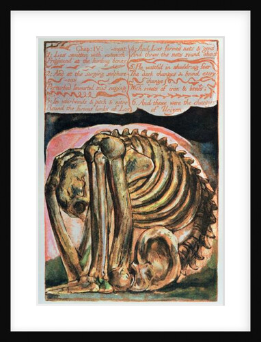 Book of Urizen; the creation of Urizen in material form by Los, 1794 by William Blake
