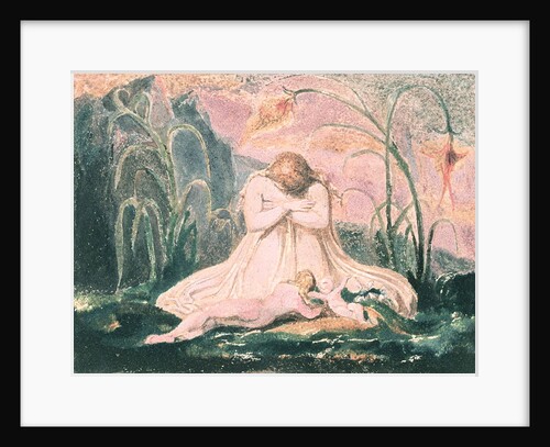 Book of Thel; Thel leaning over the 'Matron Clay' and the worm, 1789 by William Blake