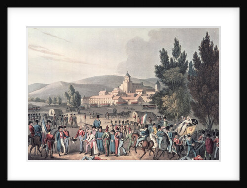 Battle of Vittoria, 1813, Bringing in the Prisoners, etched by I. Clarke, aquatinted by M. DuBourg by William Heath