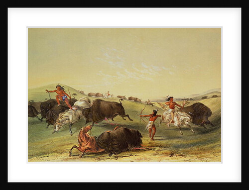 Buffalo Hunt by George Catlin