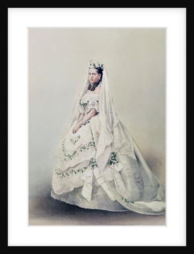 HRH The Princess Alexandra Caroline of Denmark in her wedding dress, 1863 by Anonymous