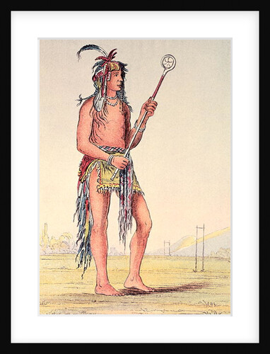Sioux ball player Ah-No-Je-Nange, 'He who stands on both sides' by George Catlin