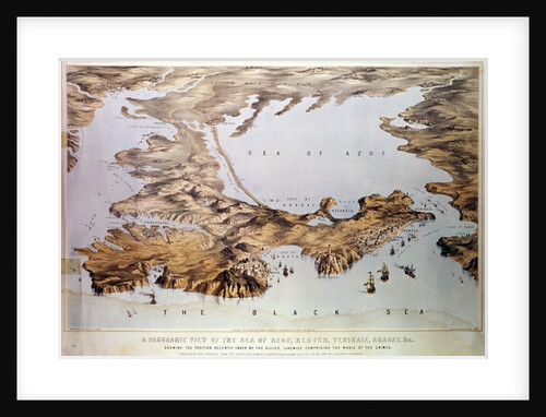 Panoramic view of the Sea of Azof showing the Allied position by Augustus Butler
