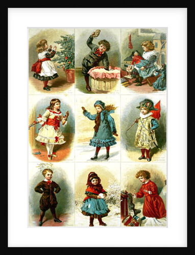 Christmas cards depicting various children's activities, pub. by Leighton Bros., 1882 by Charles J. Staniland