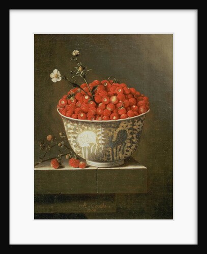 Still Life with Wild Strawberries in a Chinese Bowl by Adrian Coorte
