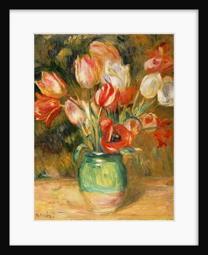 Tulips in a Vase by Pierre Auguste Renoir