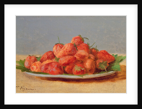 Still Life with Strawberries on a Plate by Victor Vignon