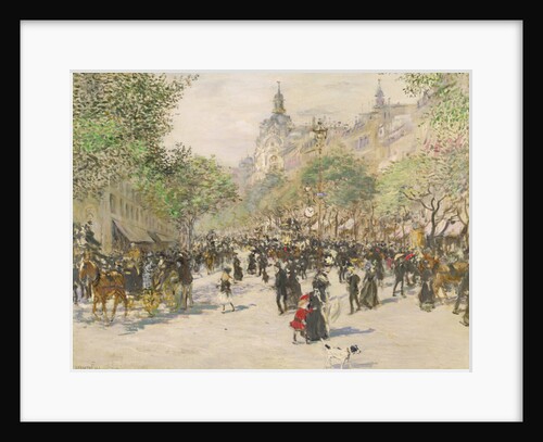 Boulevard Haussmann by Jean Francois Raffaelli