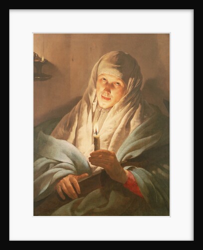 A Woman with a Candle and Cross by Hendrick Ter Brugghen