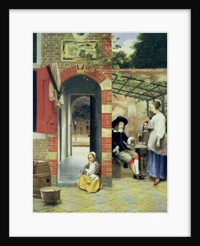 The Courtyard of a House in Delft, 1658 by Pieter de Hooch