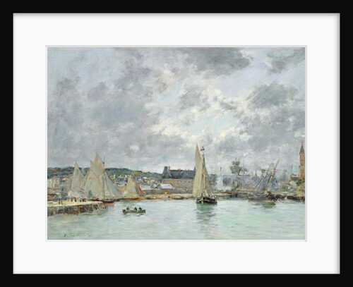 Trouville Harbour, 1880 by Eugene Louis Boudin