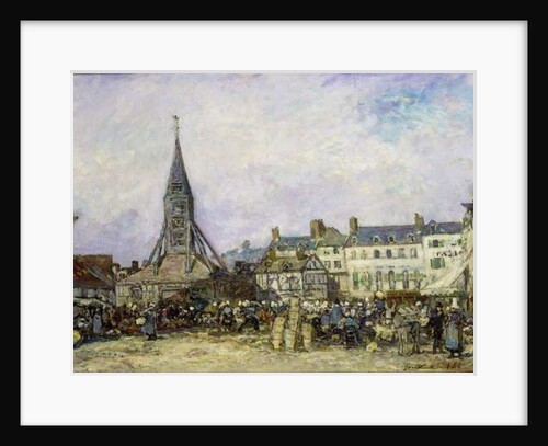 The Market at Sainte-Catherine, Honfleur by Johan-Barthold Jongkind