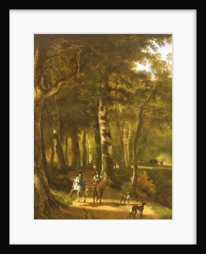 Travellers on a Path in a Wooded Landscape by Jan Hackaert