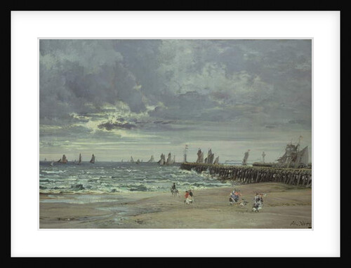 The Sea at Boulogne, 1873 by Alexandre Rene Veron