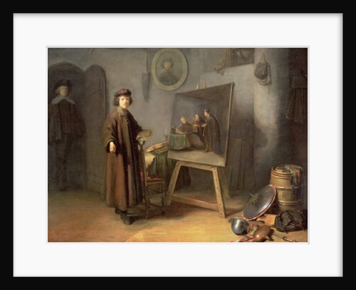 A Painter in his Studio by Gerrit or Gerard Dou