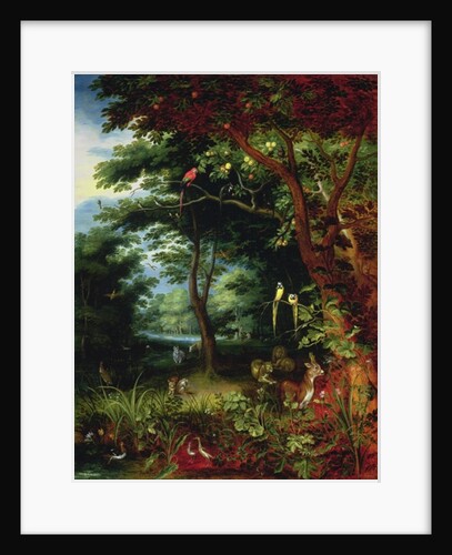 Paradise scene with Adam and Eve by Jan the Younger Brueghel