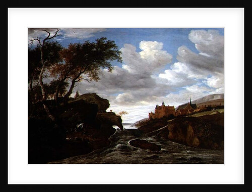 Rocky Landscape with a Waterfall, 1665 by Salomon van Ruisdael or Ruysdael