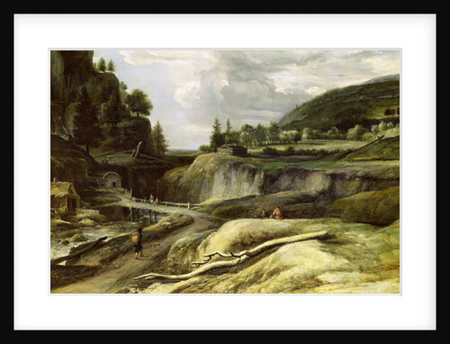 Scandinavian river Landscape by Roelandt Roghman