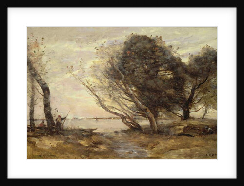 The Banks of the Lake after the Flood, c.1870 by Jean Baptiste Camille Corot