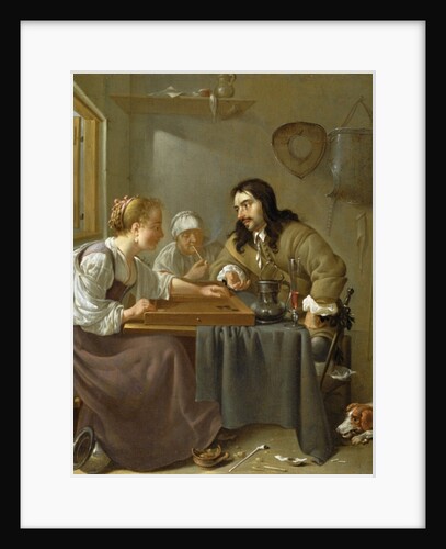 A Couple Playing Backgammon by Jacob Duck