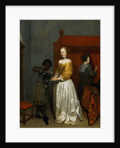 A Lady Washing her Hands, 1657 by Caspar Netscher