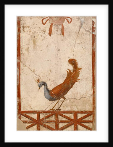 Wall Fragment with Peacock, 1st century by Roman