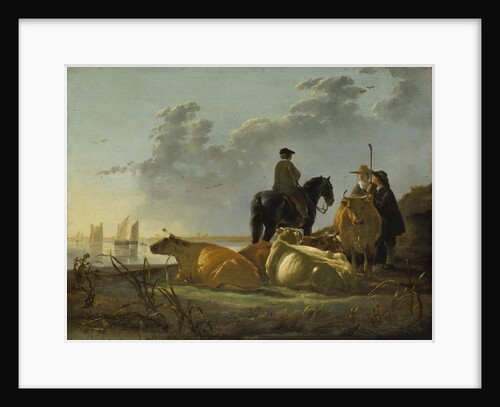 Peasants and Cattle by the River Merwede, c.1655-60 by Aelbert Cuyp