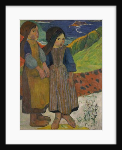 Little Breton Girls by the Sea, 1889 by Paul Gauguin