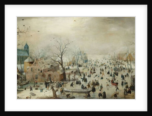 Winter Landscape with Skaters. c.1608 by Hendrik Avercamp