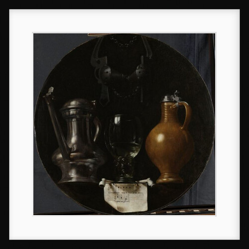 Emblematic Still Life with Flagon, Glass, Jug and Bridle, 1614 by Johannes Torrentius