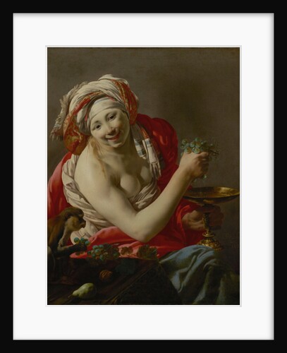 Bacchante with an Ape, 1627 by Hendrick Ter Brugghen