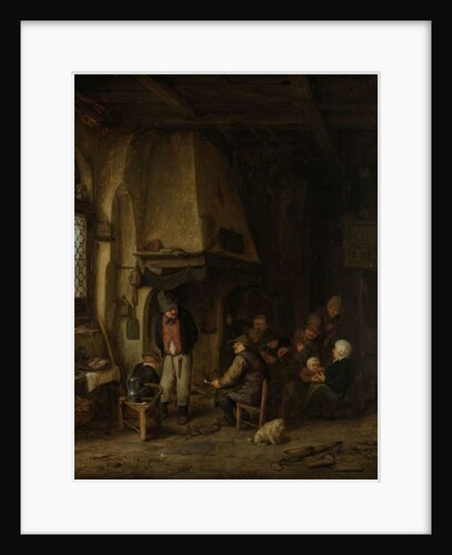 ‘The Skaters’: Peasants in an Interior, 1650 by Adriaen Jansz. van Ostade