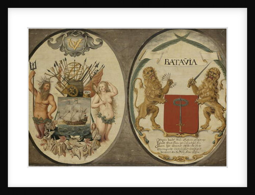 The Arms of the Dutch East India Company and of the Town of Batavia, 1651 by Jeronimus Becx
