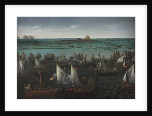 Battle between Dutch and Spanish Ships on the Haarlemmermeer, c.1629 by Hendrick Cornelisz Vroom