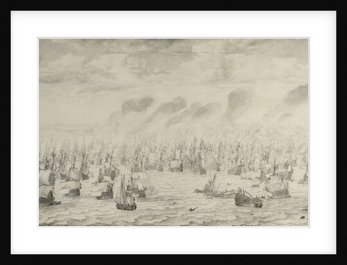 The Battle of Terheide, 1657 by Willem van de the Elder Velde