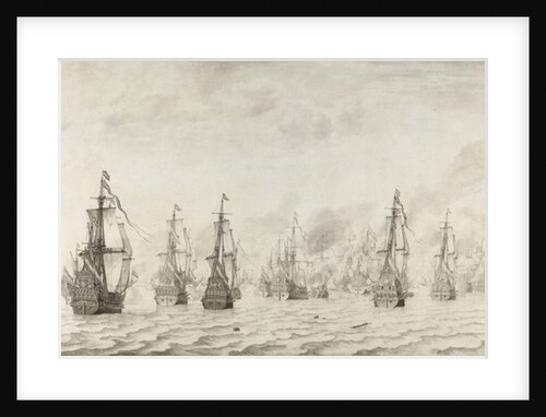 The Battle of Dunkirk, 1659 by Willem van de the Elder Velde