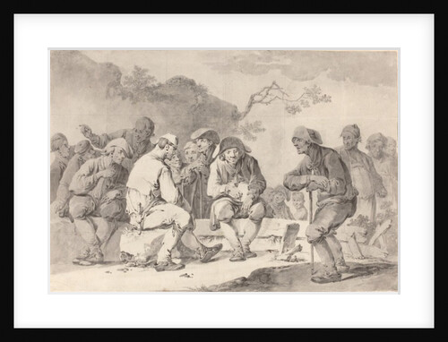 Self-Portrait with Country Fold from Appenzell, 1798 by Tiberius Dominikus Wocher