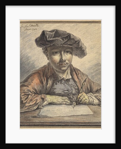 Self-Portrait Sketching, 1752 by Georg Friedrich Schmidt
