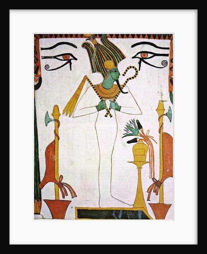 Osiris from the Tomb of Sennedjem, c.1290 BC by Egyptian 19th Dynasty