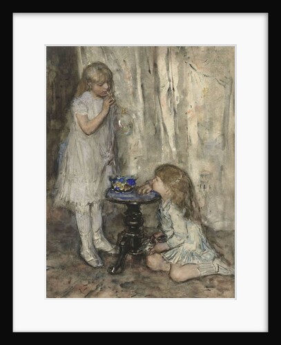 Two Girls Blowing Bubbles, c.1880 by Jacob Henricus or Hendricus Maris