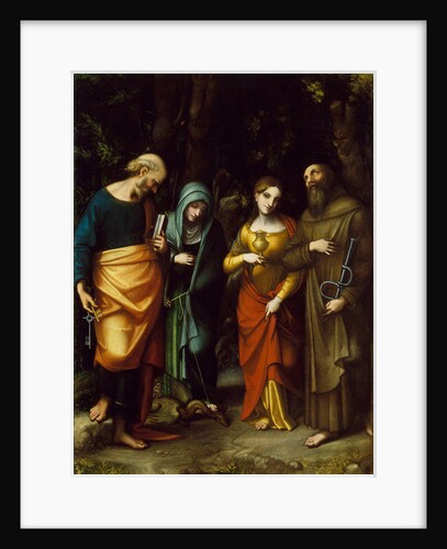 Saints Peter, Martha, Mary Magdalen, and Leonard, c.1515-7 by Correggio