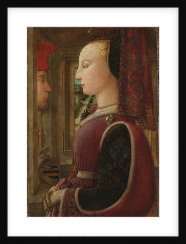 Portrait of a Woman with a Man at a Casement, c.1440 by Fra Filippo Lippi