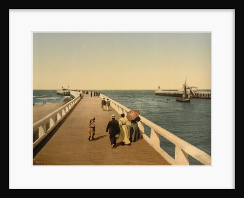 Entrance to port, Ostend, Belgium; c.1890-c.1900 by Anonymous